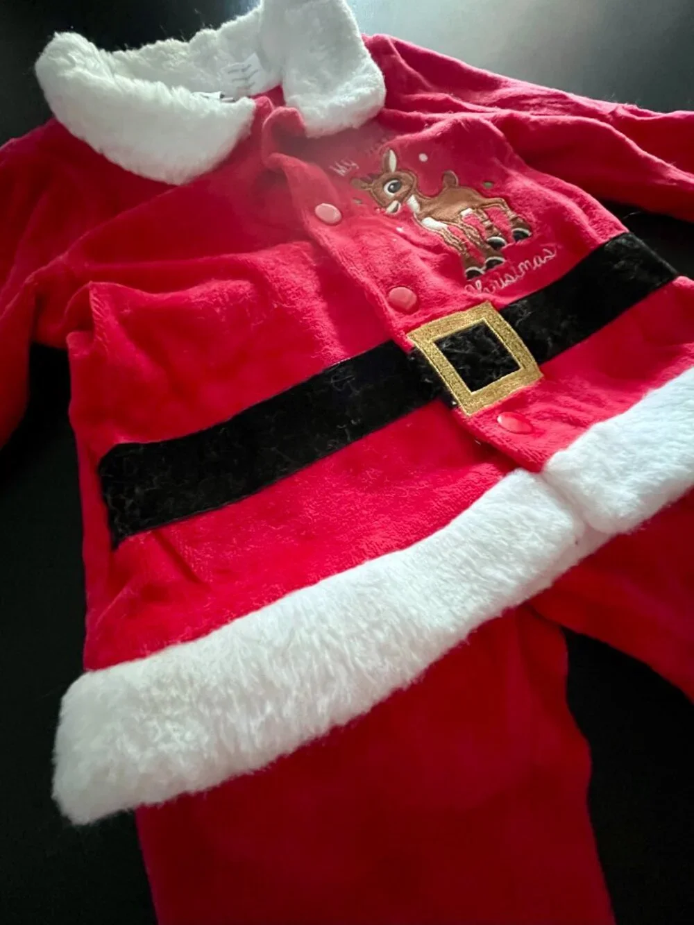 1st Christmas Baby Rudolph Santa Set, 12 Months